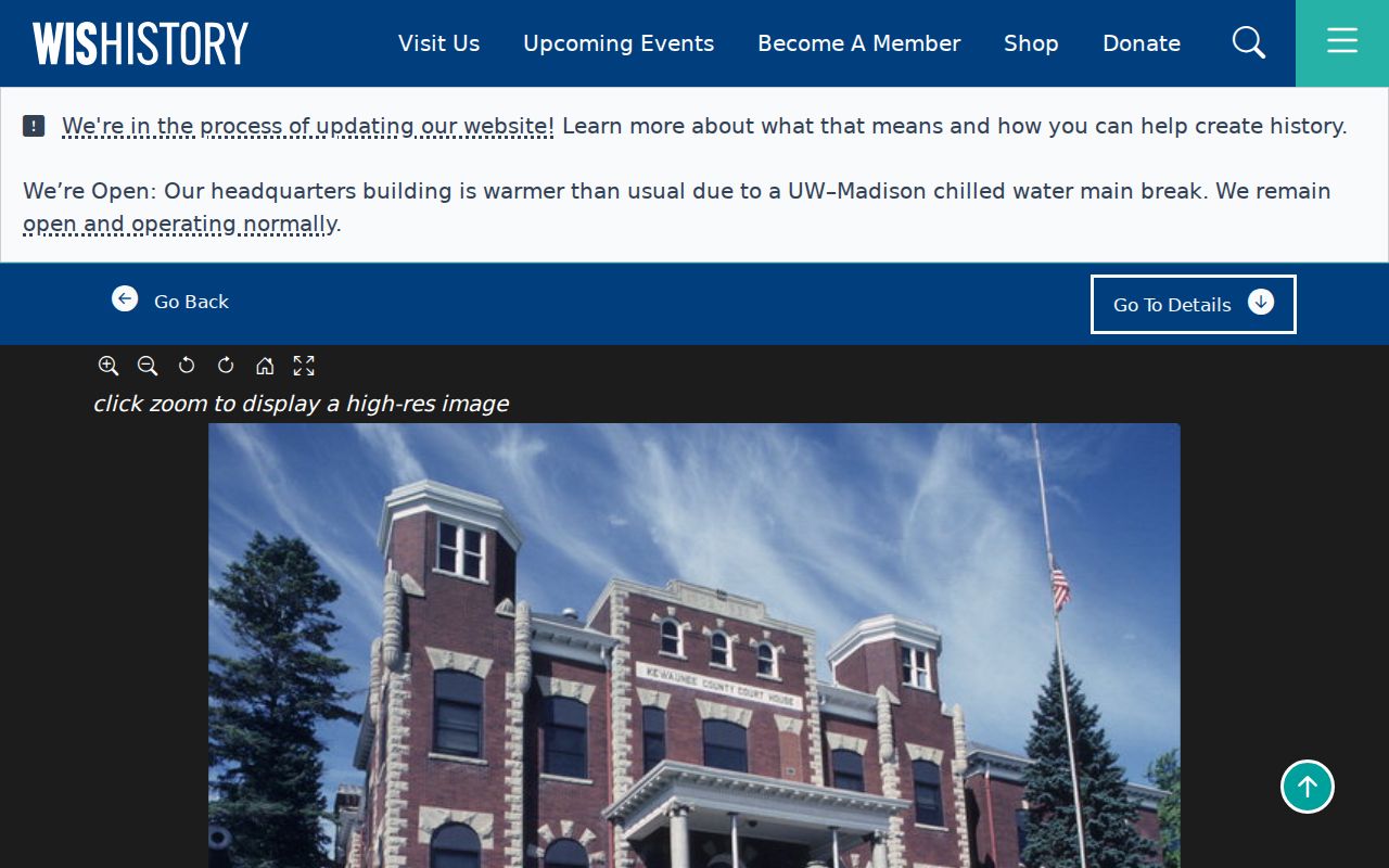 Historic Kewaunee County courthouse criminal record source